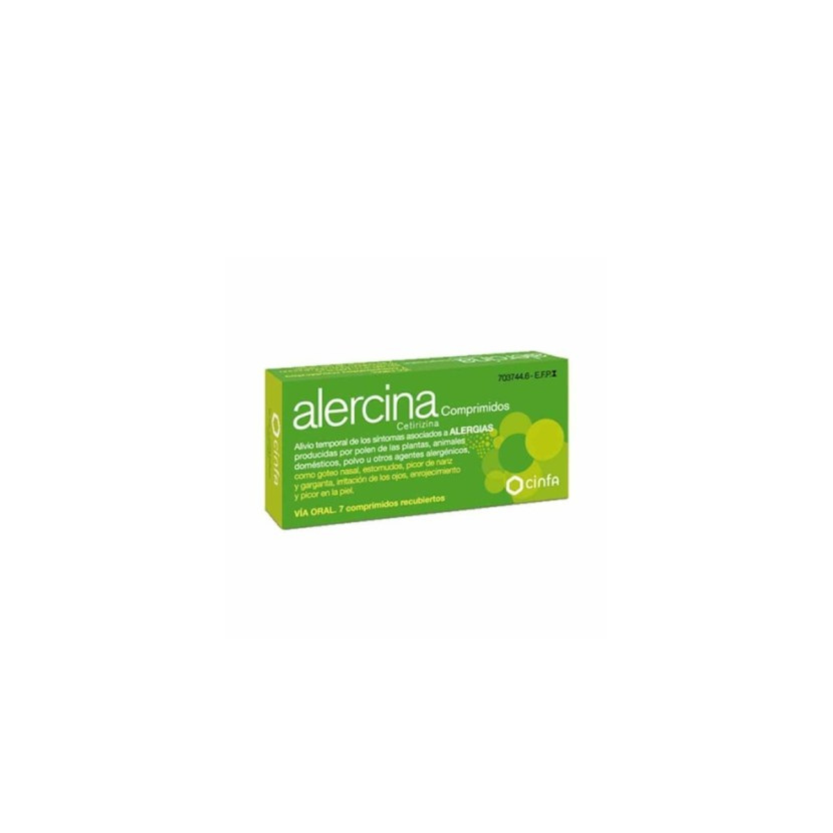 Alercina 10 Mg Comprimidos, 7 Comprimidos