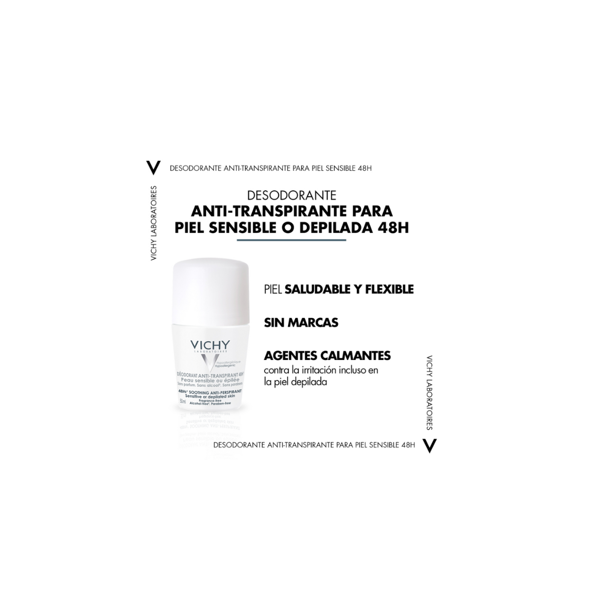 Desodorante Piel Sensible Rollon 50 Ml Vichy