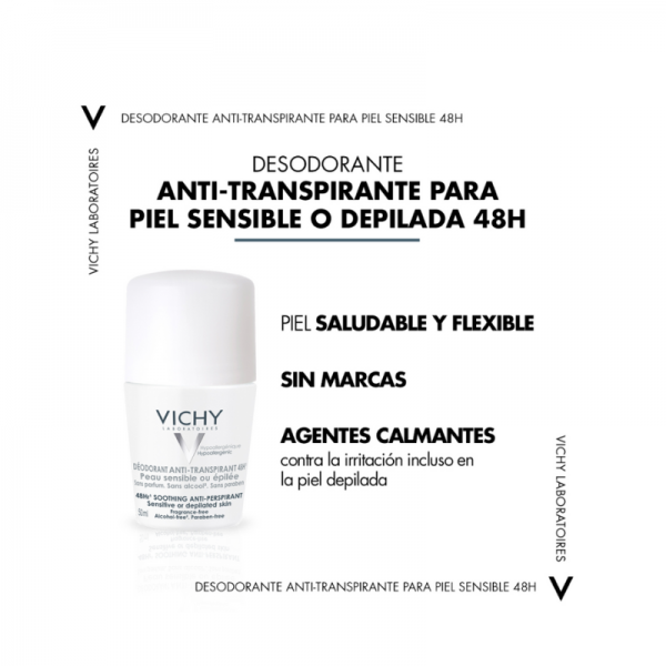 Desodorante Piel Sensible Rollon 50 Ml Vichy