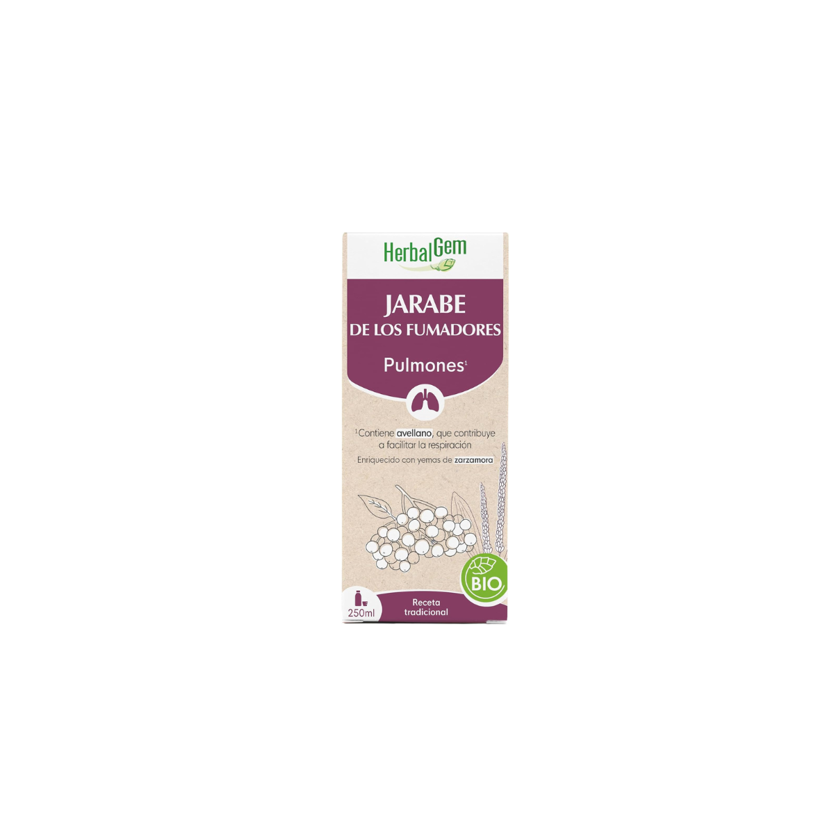 Herbalgem jarabe de los fumadores pulmones 250 ml