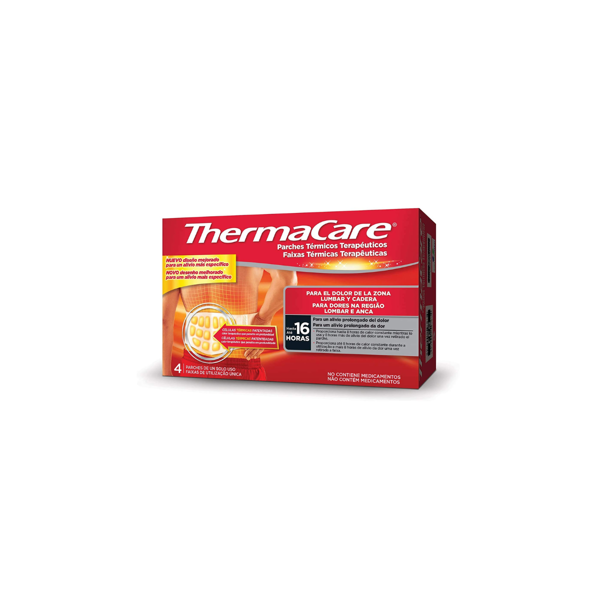 Thermacare 4 Parches Zona Lumbar Y Cadera
