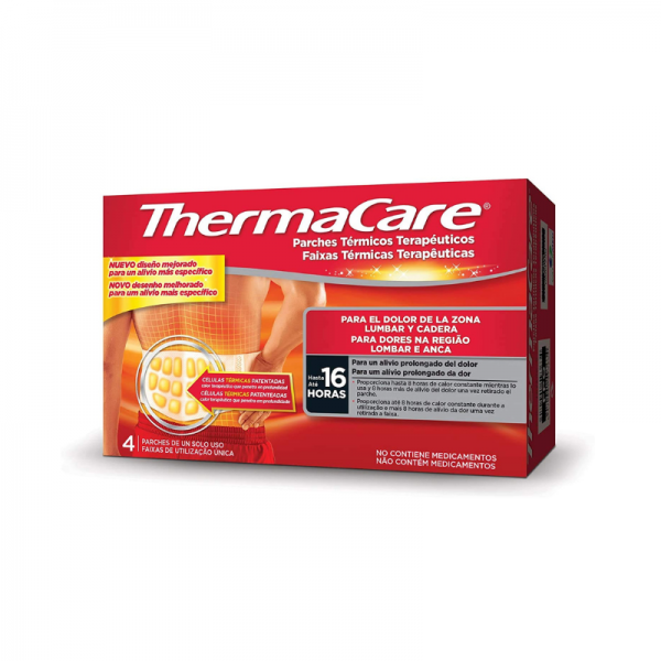 Thermacare 4 Parches Zona Lumbar Y Cadera
