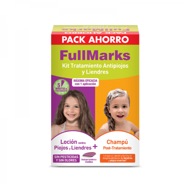 Fullmarks Kit Antipiojos Loción  Champú Liendrera