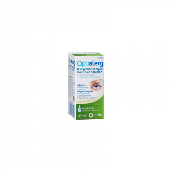 Optialerg 5 Mg/Ml + 0,25 Mg/Ml Colirio En Solucion, 1...
