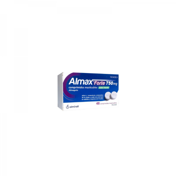 Almax forte 750 mg 48 comprimidos masticables