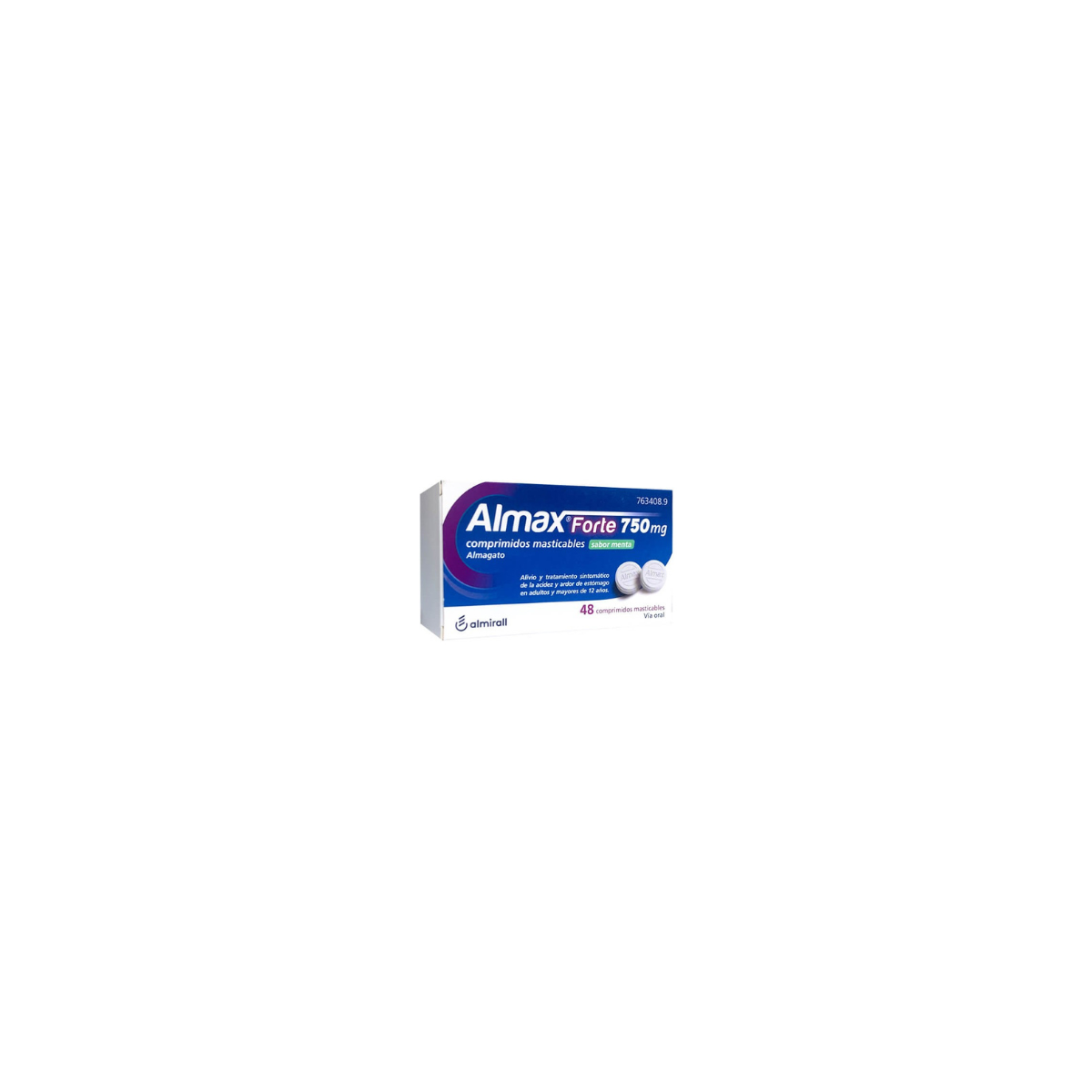 Almax forte 750 mg 48 comprimidos masticables