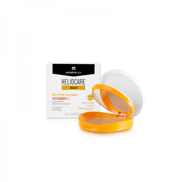 Heliocare 360º spf 50+ oil free compact protector solar color beige