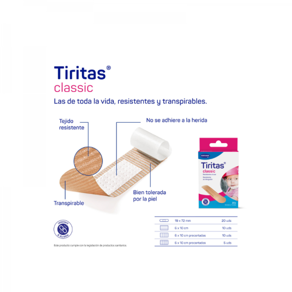 Tiritas Classic 19 X 72 20 U