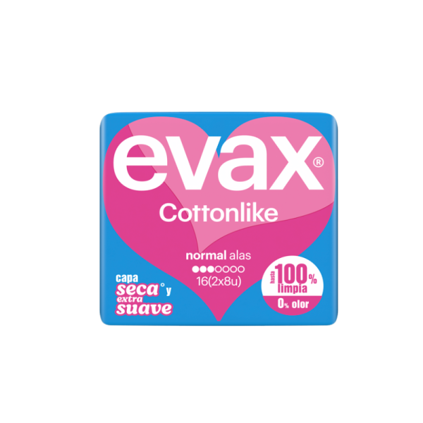 Evax Compresas Cottonlike Normal Alas 16