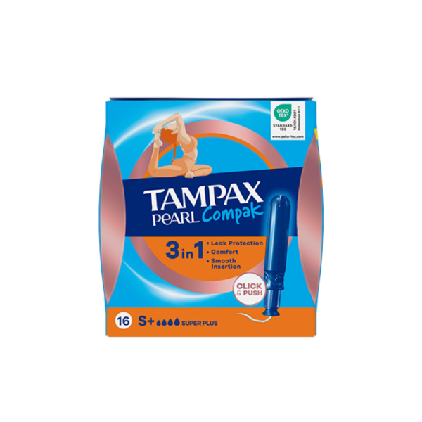Tampax compak pearl tampon super plus