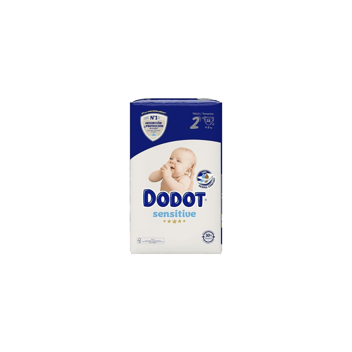 Pañal infantil dodot sensitive talla 2