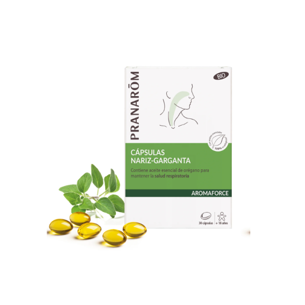 Pranaróm Aromaforce 30 Cápsulas Narizgarganta