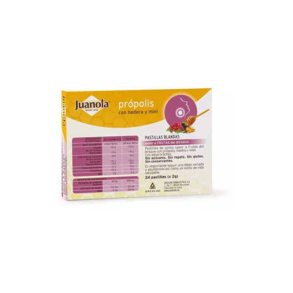 Juanola propolis hiedra pastillas frutas del bosque 24 pastillas