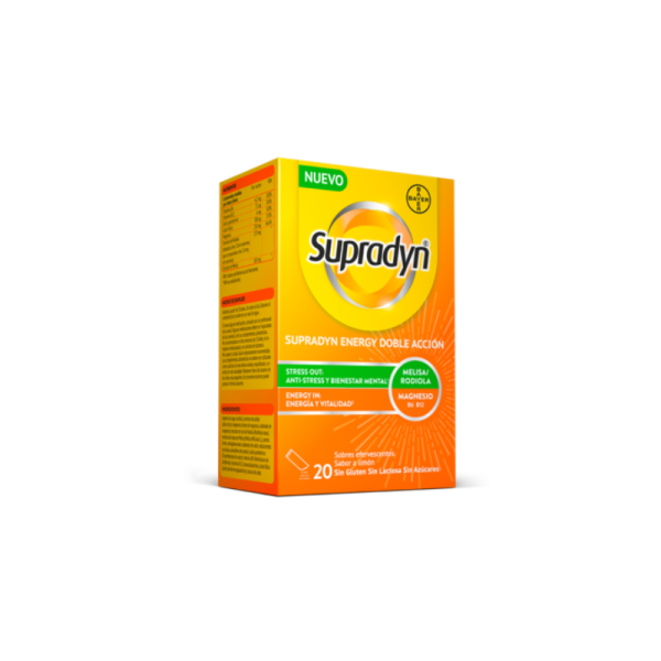 Supradyn energy doble accion 20 sobres efervescentes