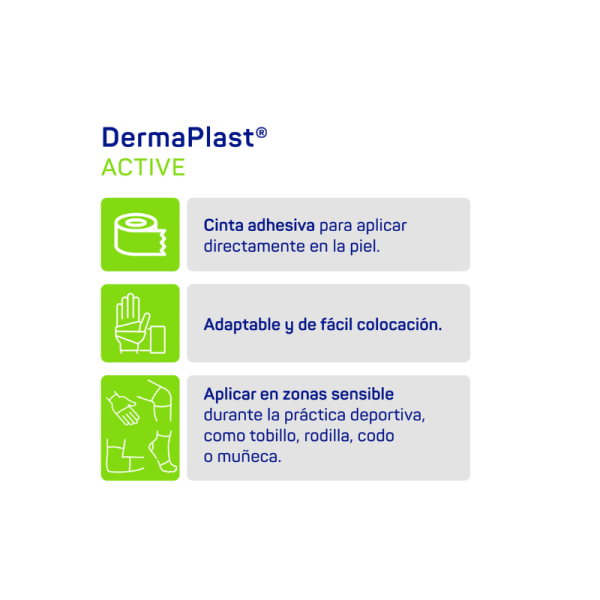 Esparadrapo dermoplast active deportivo 3,7 cm x 7 m