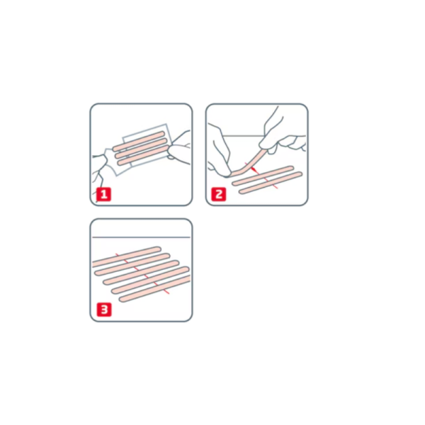Leukosan strip sutura cutanea esteril 9 tiras 2 tamaños 2