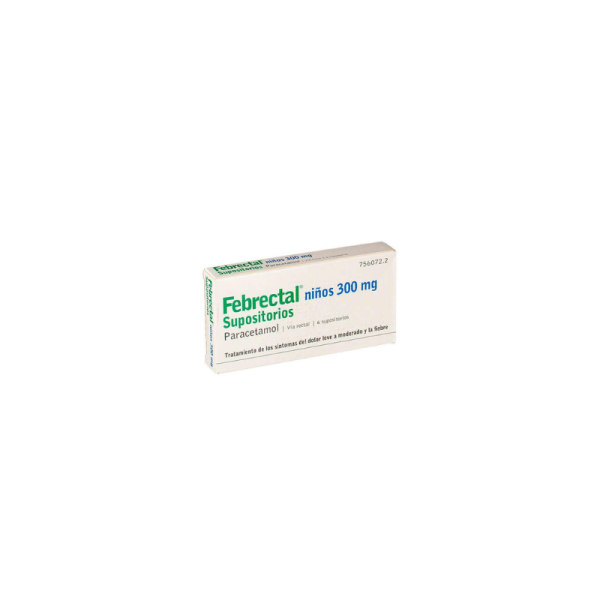 Febrectal Niños 300 Mg Supositorios, 6 Supositorios