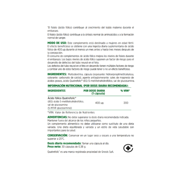 Folico activo 30 capsulas