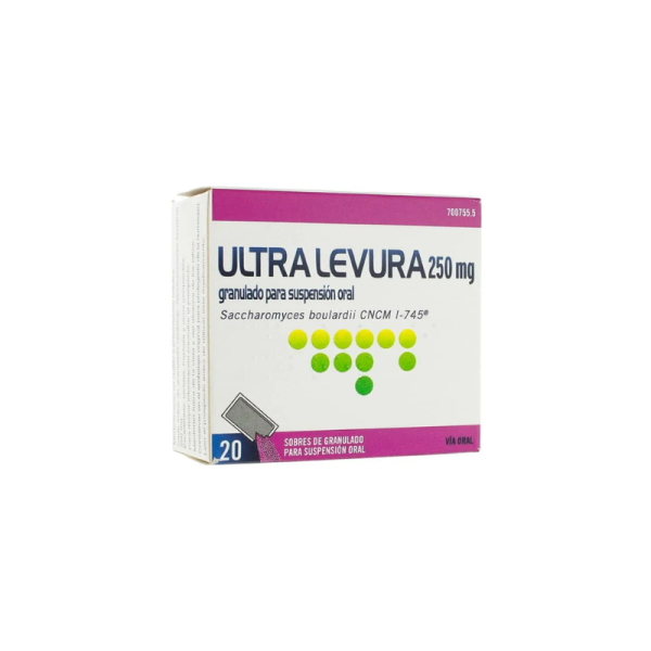 Ultra-Levura 250 Mg Polvo Para Suspension Oral, 20 Sobres