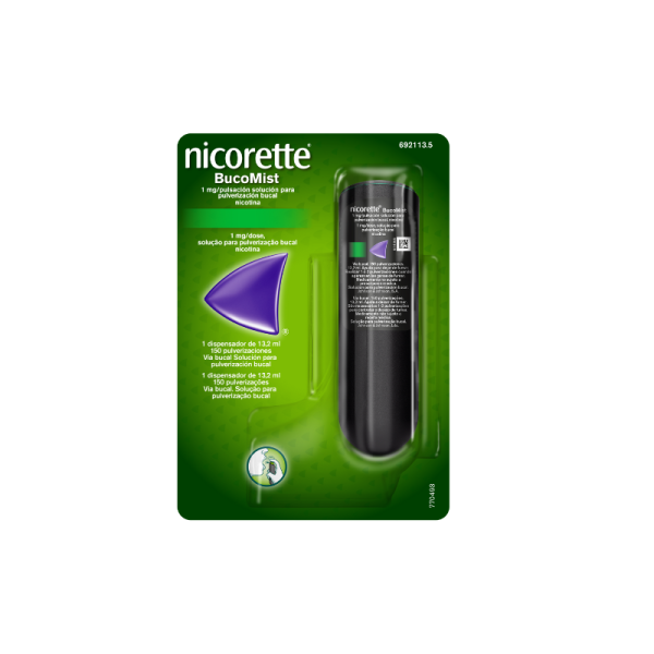 Nicorette Bucomist 1 Mg/Pulsacion Solucion Para Pulverizacion Bucal, 1X1 Dispensador De 13,2 Ml