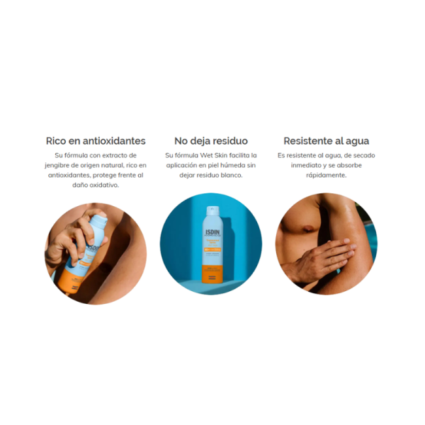 Isdin fotoprotector transparent spray wet skin spf 50 250 ml