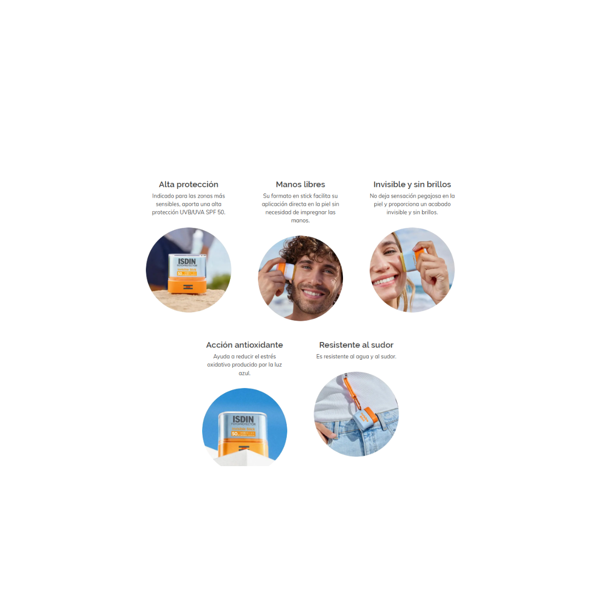 Fotoprotector isdin invisible spf 50 stick 10 g