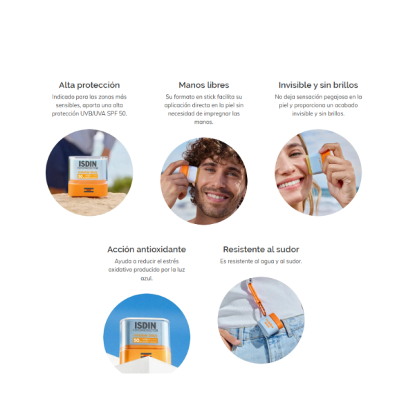 Fotoprotector isdin invisible spf 50 stick 10 g