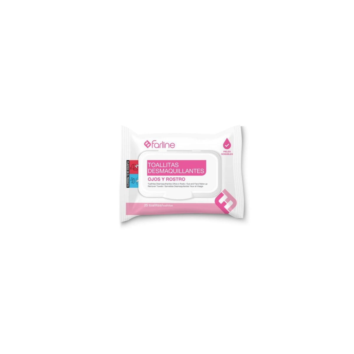 Farline toallitas desmaquillantes 25 und