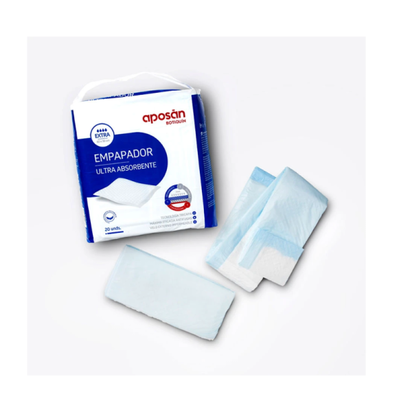 Empapador ultra absorbente aposan 20 unidades 90 cm x 60 cm