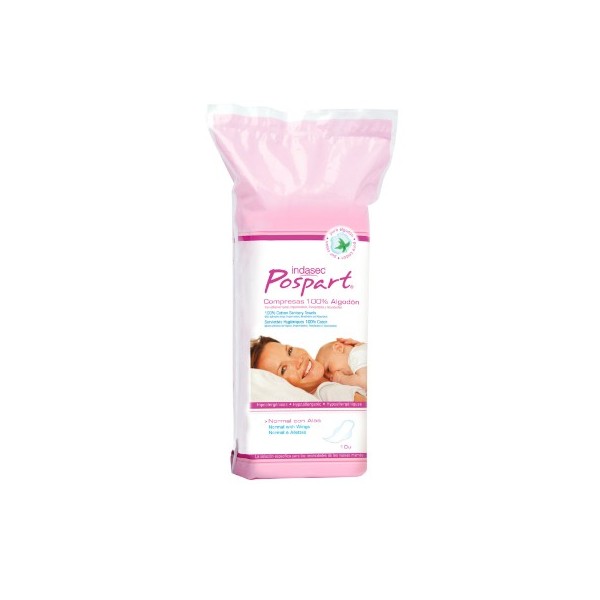 Indasec Pospart Compresas Normal Con Alas 10U