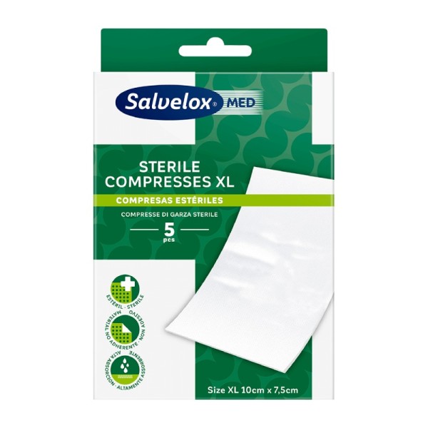 Salvelox Med Sterile Compresses 5 Apositos Talla Xl 10 Cm...